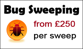 Bug Sweeping Cost in Waterlooville